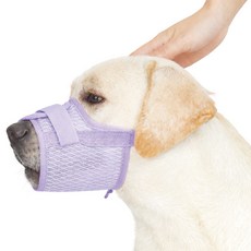 렛츠독 강아지 벨크로 경량 메쉬 입마개 산책용 훈련용 마스크 XL, 메쉬퍼플, 1개