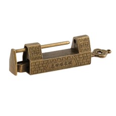 PC 빈티지 잠금 키 48*12*20mm 보석 나무 상자 자물쇠 잠금 가방 서랍 캐비닛 도어 하드웨어 잠금 장치, ㅏ, 하나, 1개