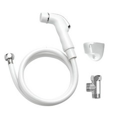 台灣製 多功能清洗器 衛浴噴槍 沖洗器 馬桶清洗器, 1個, 白色塑膠, 白色