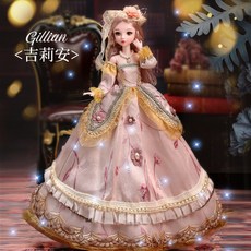 彤樂60釐米芭比洋娃娃套裝 超大女孩玩具 公主換裝洋娃娃 生日禮物, 吉貝琳,音樂版+手提大禮盒+頭飾+項鍊+智能遙控, 1個