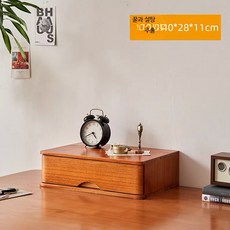 소형 데스크탑 서랍형 수납함 투명 아크릴 소품 정리함 책상 서랍장 보관함, 1개, 3_나무색 한층