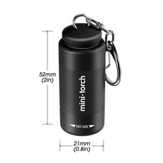LED 미니 키 체인 조명 USB 충전식 방수 토치 라이트 야외 캠핑에 대 한 다기능 손전등, 1개