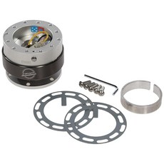 NRG Innovations SRK-200CF 퀵 릴리스 (블랙 바디/블랙 카본 파이버 링) 2.0세대, 실버 바디/티타늄 크롬