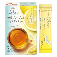 AGF 브렌디 카페라 트리 향기 포도 과일 재스민 차 7개×6상자 스틱 과일 차