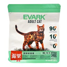 EVARK 渴望 成貓用 無穀配方乾飼料, 原野鮮雞, 340g, 1袋
