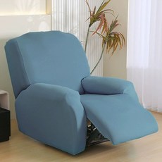 방수 리클라이너 커버 1인용 패드 분리형 천갈이 덮개, 1개, 밀크실크 더스티블루