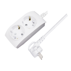 일신전기 일반 멀티코드 2구 (10A 250V AC) 2M / 3M / 5M / 10M 멀티탭 연장선코드, 1개, 화이트