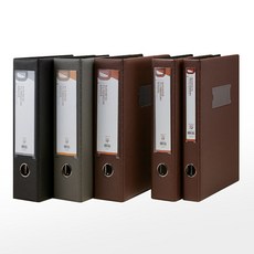 알파 D링 바인더 비지니스 프리미엄 PU A4 3공 7cm 브라운, 1개
