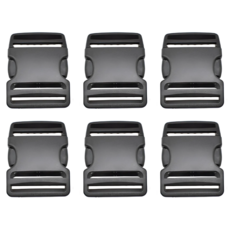 효림무역 플라스틱 버클 50mm, 블랙, 6개