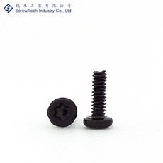 銳禾工廠直營 M1.6x5鍍黑鋅梅花孔盤頭丸頭機械牙特殊螺絲100入, 1個