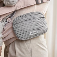 [공식] 베이비뵨 베이비 캐리어용 포켓 파우치 (메쉬), 그레이