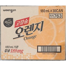 웅진 홈 카페 업소 액상 아침 과채 여름 주스 음료 베이스 고칼슘오렌지 180ml 30개