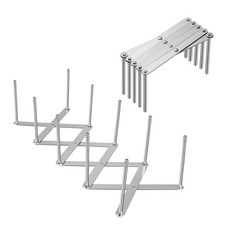 不銹鋼可伸縮盤碟收納架 SIN6221 蒸架 多功能 節省空間, 1個, 28.3cm
