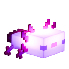 Minecraft 蠑螈夜燈 六角恐龍 麥塊小夜燈 創意可愛夜燈, 粉紅, 1套