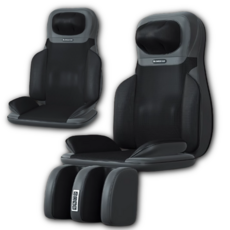 마르세드 프리미엄 접이식 가정용 사무실 1인 안마 의자 등받이 매트 의자형 소형 허리 안마기, 블랙, 하이엔드(상체+하체 안마)