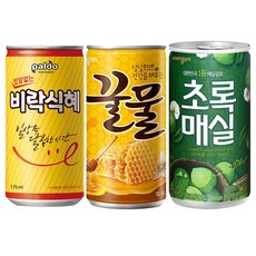 Yotta 팔도 비락식혜 웅진 초록매실 꿀물 175ml 180ml 미니캔음료 업소용, 90개
