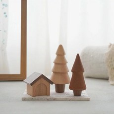 喜花貓寵愛回憶盒-尾巴之森 寵物紀念品客製化, 1個, 森林小屋ㄧ組+原木底座一片
