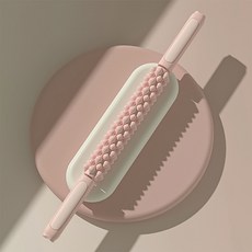 도트 패턴 요가 필라테스 홈트레이닝 운동 보조 롤러, 핑크, 1개