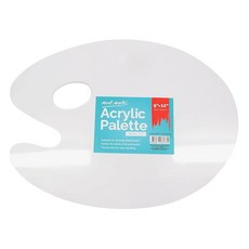 MontMarte蒙瑪特白色壓克力調色盤，易清洗耐磨，兩種尺寸可選，人體工學設計握感舒適, 1個, 1
