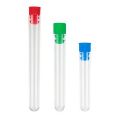 투명 플라스틱 밀폐형 바늘통 슬림 투명한 침병 바늘병 시험관 6cm 7.5cm 10cm 3개 세트, 1세트