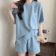천하오 여성 캐주얼 세트 반팔 반바지 여름투피스 GX381