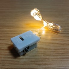 LED 와이어전구(1m 10구) 웜화이트 줄조명, 1개