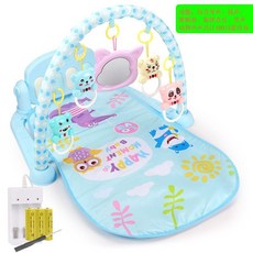 加大號嬰兒健身架 聲光腳踏琴 聲光健身架 0-1歲適用, 1個, 旋律款帶燈光【送充電】400內容,【男孩】