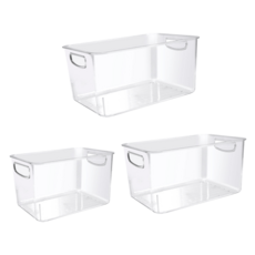 高款收納盒 冰箱收納盒 整理盒 浴室收納盒 雜物收納盒 櫥櫃收納盒, 透明, 1個