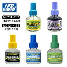 GSI 군제 시멘트 수지 무수지 접착제 마크세터 소프터 모음, MS231 마크소프터 40ml
