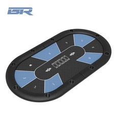 佰偌德州撲克桌，摺疊便攜，客製化檯面，棋牌室專用，宅配到府, 1個, 200*100藍色德州撲克對摺桌面