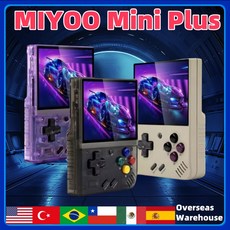 MIYOO 미니 플러스 휴대용 레트로 게임기 5인치 IPS HD 화면 리눅스 시스템, No Card, Retro Grey