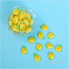 [룰루핑거] 플라스틱 파츠 레몬 1.1x0.8cm (50개입) 1O-02-254, 1개