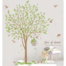 더영흥 포인트 벽지 스티커 MJS JOYFUL, 만개한 정원