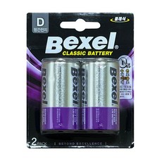 벡셀 망간 건전지 D형 R20 1.5V 가스레인지 카드타입, 2개입, 1개