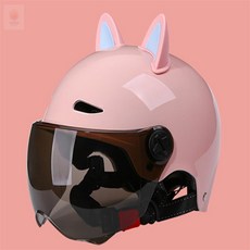 욘프로컬렉션 헬멧장식 오토바이헬멧고양이귀, 핑크, 핑크