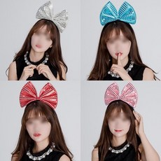 리본머리띠(중)파티 머리띠 할로윈데이 코스프레 행사, 1개, 실버