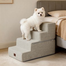 EHEYCIGA 직각형 강아지 계단 논슬립 소형견 중형견용 애견계단, 1개, 연회색