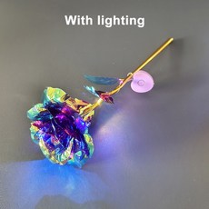 인테리어조화 Led 발렌타인 데이 어머니의 날 선물 24K 호일 도금 장미 인공 꽃 웨딩 장식 연인 조명 크리 에이 티브, [05] E, 1개