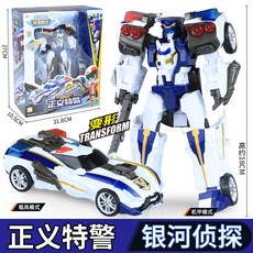 托寶戰士 銀河偵探音速雷霆變形玩具 汽車金剛 脫保拖寶托班兄弟, 警車【正義特警】, 1個