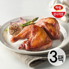 하림 리얼 마늘훈제치킨 반마리, 210g, 3개