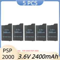 PSP 2000/3000용 3.6V 00mAh 충전식 리튬 배터리 팩 1000 PSP-S110, [03] 5 PCS