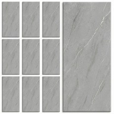 카로히포 접착식 붙이는 방수 타일 시트지 스티커 10개, 그레이대리석