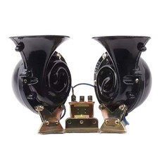 트럭용 나팔 에어혼 크락션 화물차 경적 알림 클락션, 24V 이중관, 1개