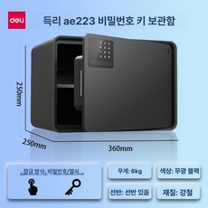 지구모든마켓 소형금고 가정용금고 스마트금고 책, 전자 비밀번호 25cm 블랙 AE223