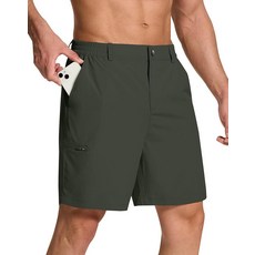 SERAMY 남성용 스트레치 골프 반바지 포켓 6개 드라이 핏 17.8cm(7인치) 안쪽 솔기 경량 드레스 하이킹 직장 캐주얼용 네이비 블루