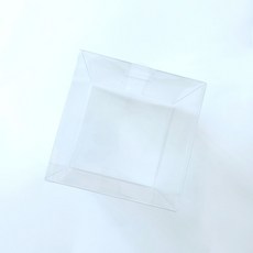 투명 PVC 정사각 포장 박스 6cm 포장재 비닐 보관 함 용기 파티션 덮개 별도 팩, 본상품