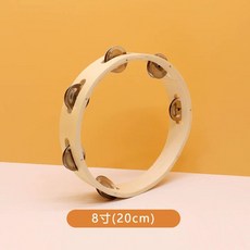 탬버린 핸드메이드 우드 음악 10인치 연주 놀이 수업, B. 벨 후프 8인치20cm