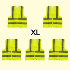 동배물산 안전 반사 조끼 망사형 형광 노랑 XL 5개 1SET