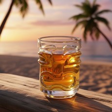 티키 얼굴 소주잔 홈파티 집들이선물 디자인 유리 샷잔 캠핑용, 1good day MR101 하와이안 소주잔 50ml, 상세페이지 참조, 1개