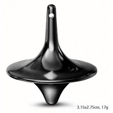 팽이 토템 6color 스피너 아연합금 무한팽이, 1개, 순수한 블랙